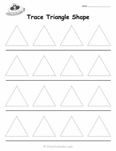 Trace Triangle Shape Worksheet