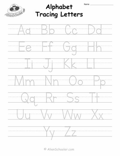 Traceable Alphabet Worksheet