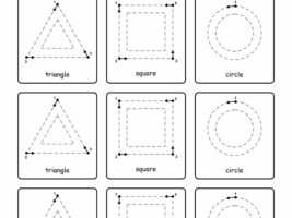 Basic Shapes Tracing Worksheet for Preschool