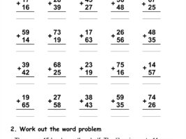 Addition With Regrouping Worksheet (Sums Under 100)