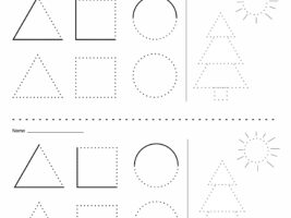 Tracing Shapes for Preschool Worksheet