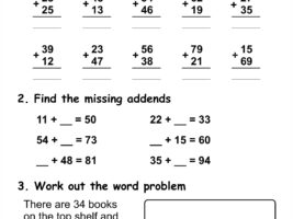 2-digit Addition Within 100 Worksheet