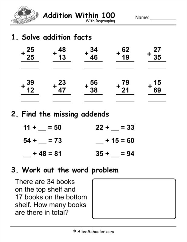 2-digit Addition Worksheet