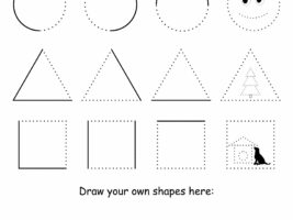 Preschool Shape Tracing Worksheet