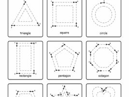 9 Basic Shapes to Trace Worksheet