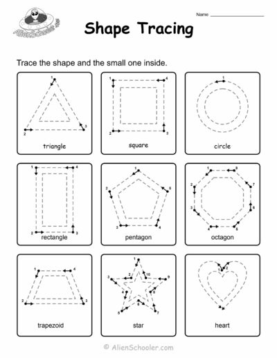 9 Basic Shapes to Trace