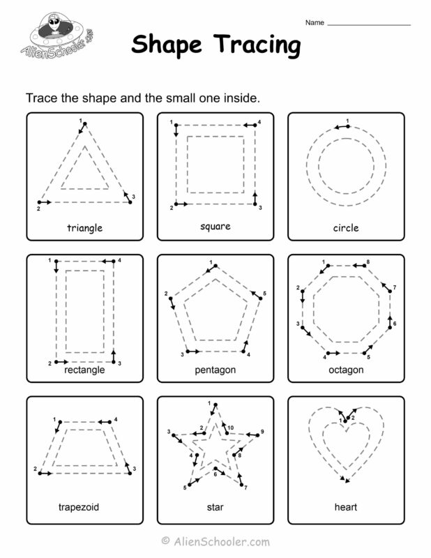 9 Basic Shapes to Trace