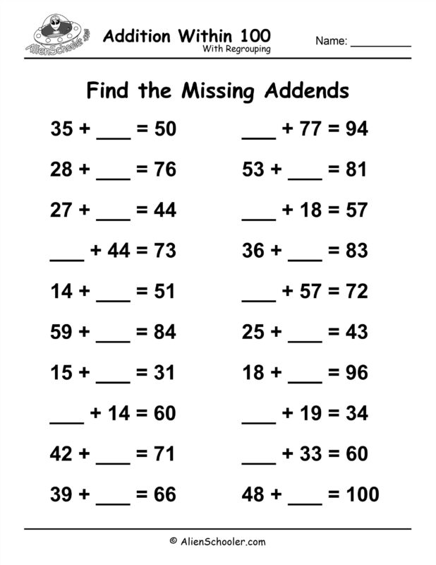 Find the Missing Addends