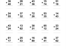 Addition Within 100 Without Regrouping Worksheet