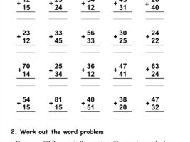 Printable Addition Within 100 Without Regrouping Worksheet