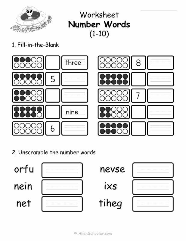 Fill in and Unscramble Number Words