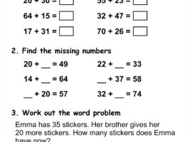 Addition Within 100 Without regrouping Worksheet