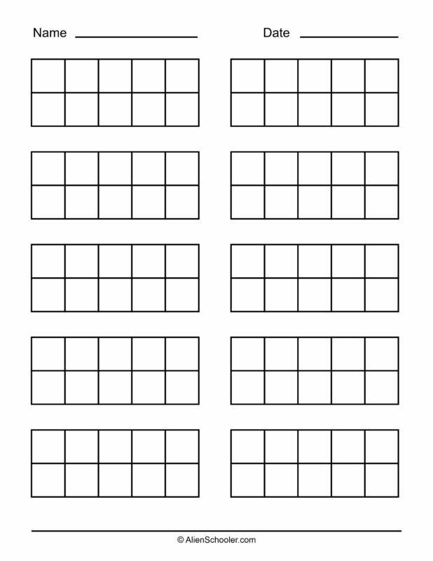 Blank Ten-Frame Template