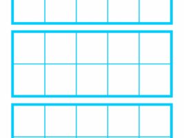 Free Printable Blank Ten-Frame Template in Blue