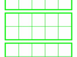 Free Blank Ten-Frame Template in Green