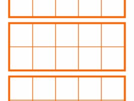 Free Blank Ten-Frame Template (Orange)