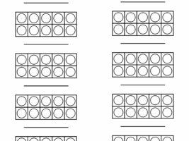 Blank 10-frame with Empty Dots