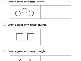 Comparison Worksheet: Draw More or Less Objects
