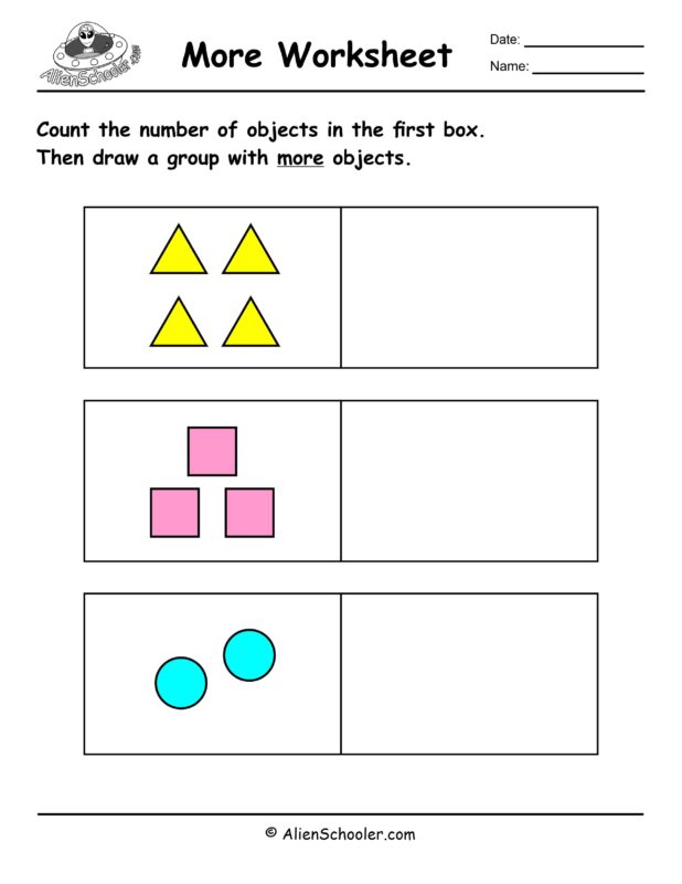 Draw More - Kindergarten Worksheet