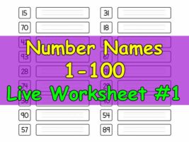 Interactive Number Words 1-100 worksheet
