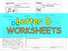 Letter D Worksheets – Matching, Tracing & Writing Activities