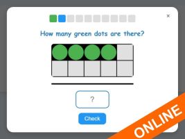 Interactive ten frame counting game for kindergarten