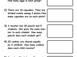 Equal Sharing Division Word Problems – Grade 3