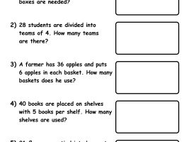 Grouping Objects Division Word Problems – Grade 3