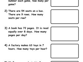 Word Problems: Division Mixed Review (Grade 3)