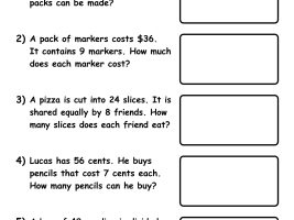 Real-World Contexts Division Word Problems – Grade 3