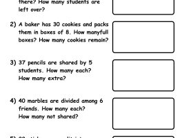 Word Problems: Division with Remainders (Grade 3)