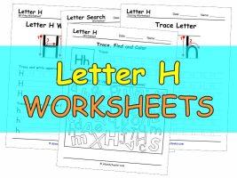 Free printable Letter H worksheets